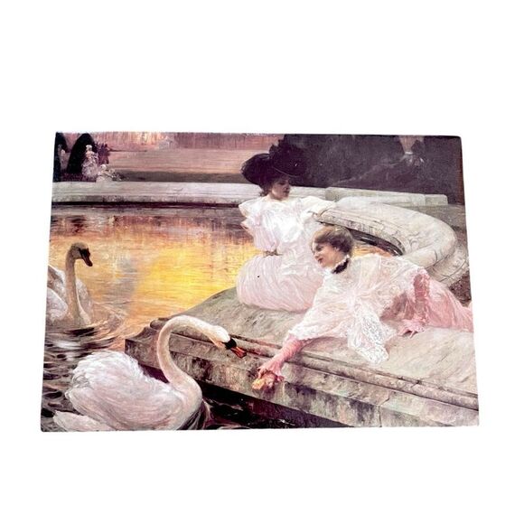 Swans Painting Boxed Stationary Set - Picture 3 of 5